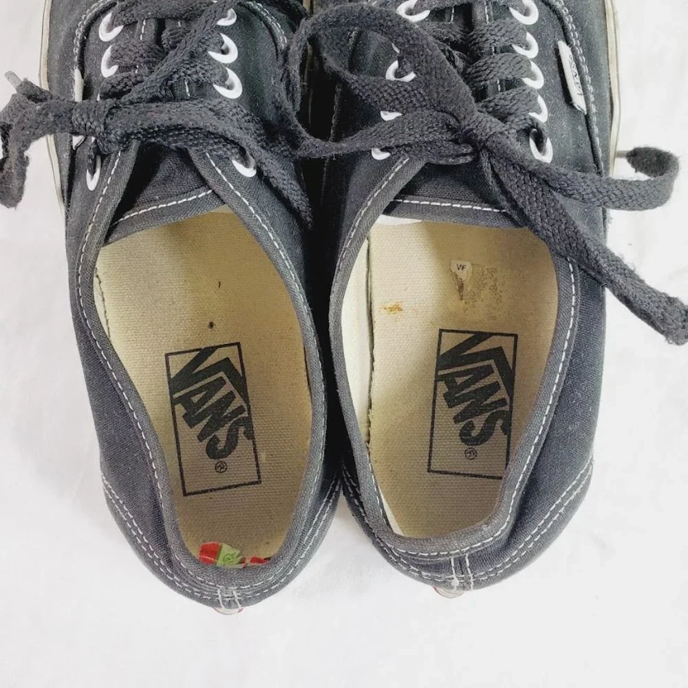 VANS Skateboarding Heavily Worn Trashed Beaters Size 7 Black - Picture 4 of 6